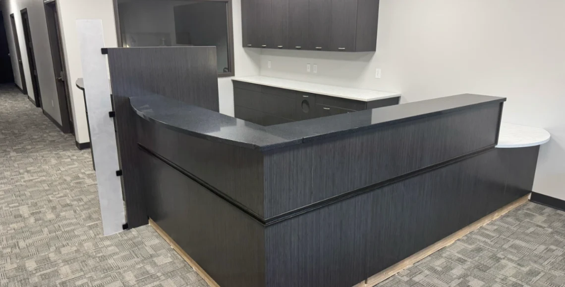 a new bank customer service counter